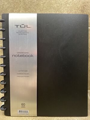 🔥TUL Black Custom Note-Taking System Discbound Notebook 60 Sheets BEST DEAL🔥