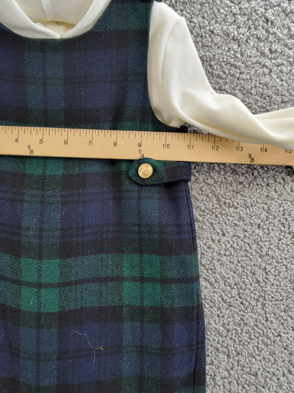 Ralph Lauren Bodysuit & Plaid Wool Overalls Set Baby Boys 24M Multi Button Snap - Picture 7 of 20