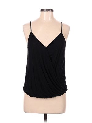 Lanston Women Black Sleeveless Top M