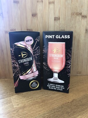 Strongbow Rose Cider Glasses X2      Damaged Boxes