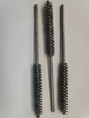 HIGHTBRUSH#620012 12mm''x 3''X6-1/2'' SC 120grit abrasive twisted shank brush3pc