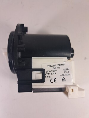 Drain Pump DB-02 120v 60hz 85w 45L/Min Compatible Whirlpool Samsung DC3 Washer