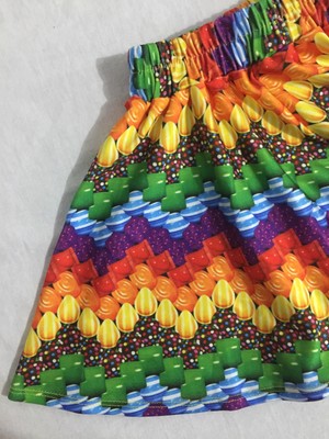 Zara Terez Candy Crush Chevron Skater Skirt Multi-Color Big Girls Size M NWT!