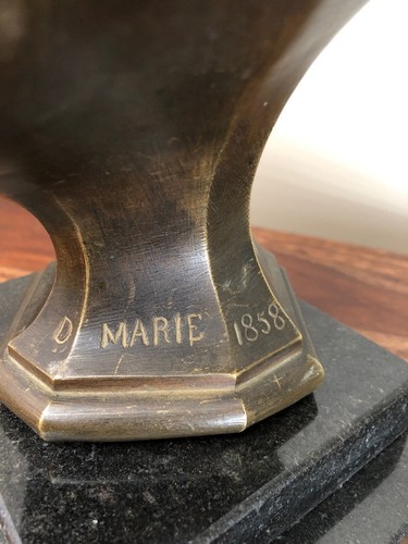 19th Century French Benjamin Franklin Bronze Bust Desire Pierre Louis Marie 1858