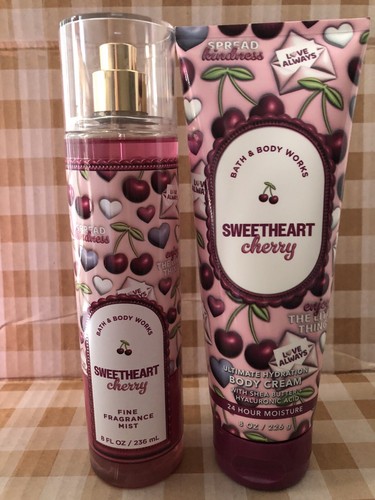 BATH AND BODY WORKS Sweetheart Cherry Body Cream And Frag