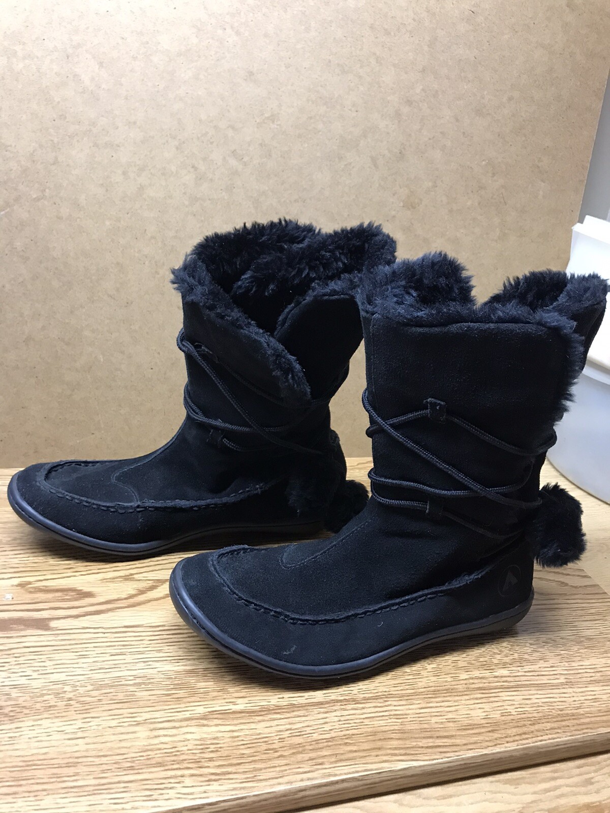 Ботинки Airwalk Black Leather Faux Fur 