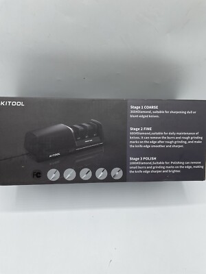 KITOOL Dual-Sided Electric Knife Sharpener with Diamond Precision Guides