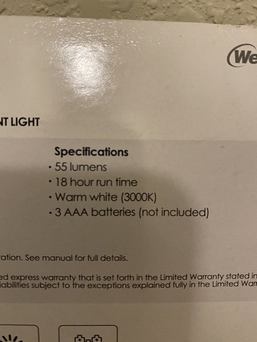 Westek Pivoting Accent Light LED Battery operated 55 Lumens