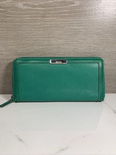 Tumi Women Green Full Zip Wallet 8” x 4” x 1” | eBay