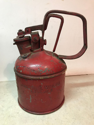 Vintage JUSTRITE Underwriters Laboratories No.A 78252 Safety Gas Can 5 X 5 CAN