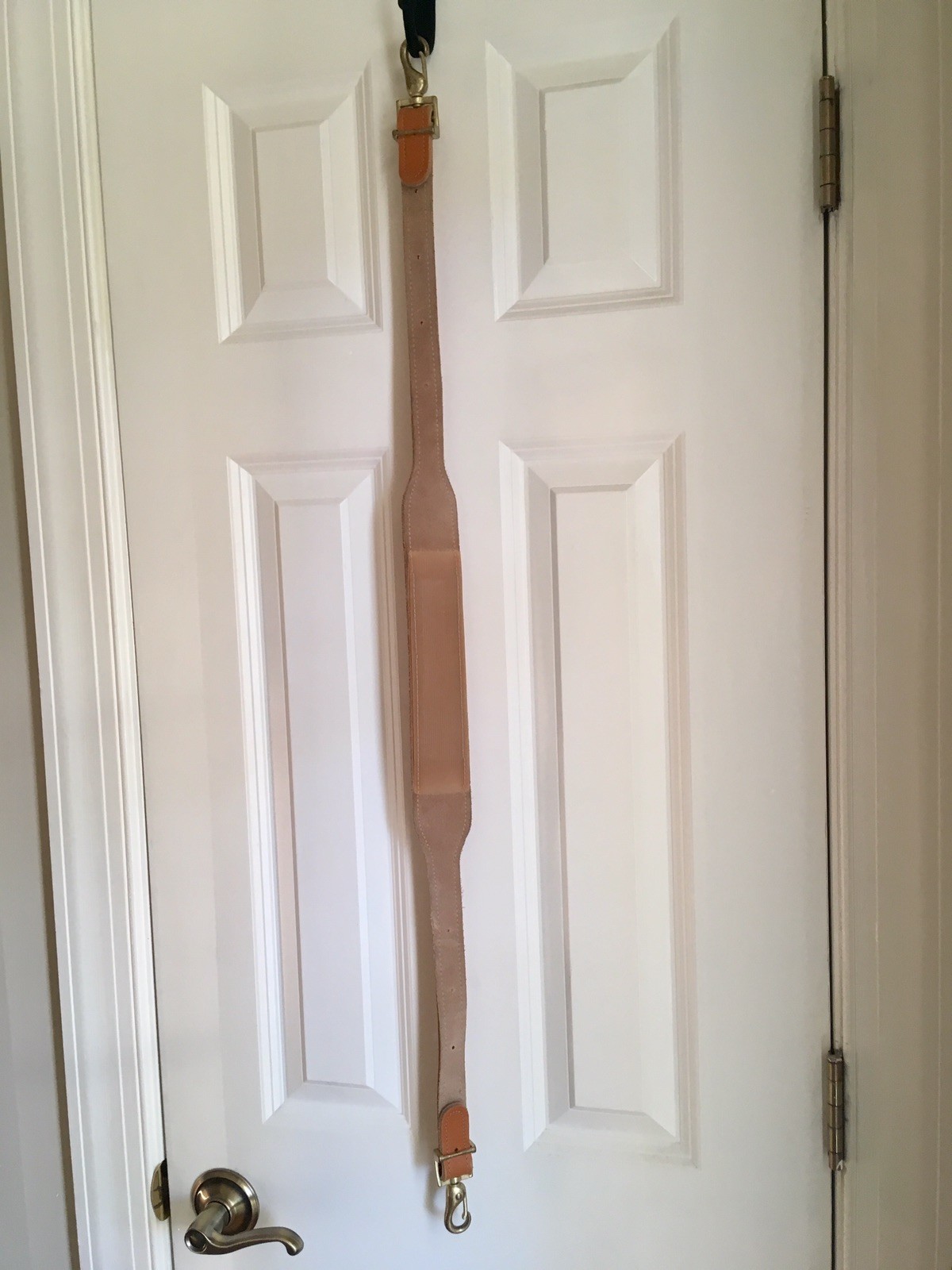 Vintage Tan Leather REPLACEMENT STRAP for Briefcase Shoulder Bag Luggage Duffle