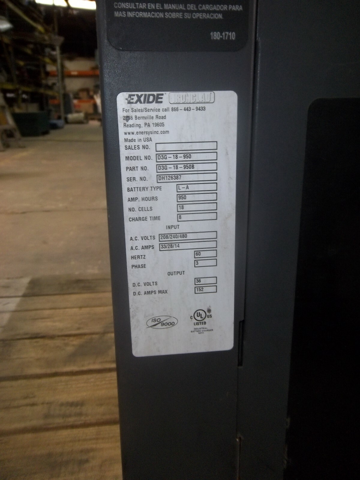 Exide 36 volt charger