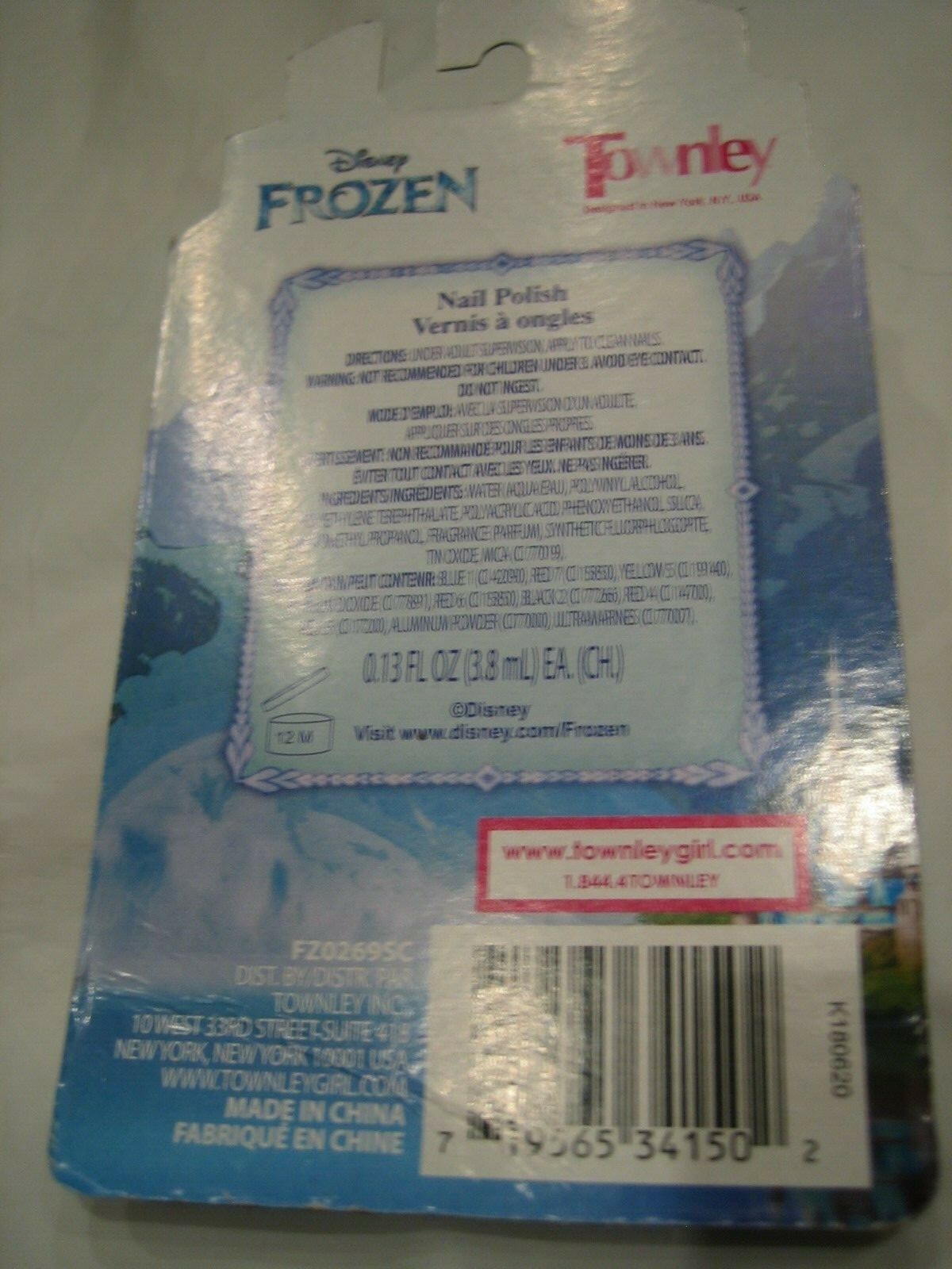 Disney girls nail polish frozen birthday party  lot of 7 packs