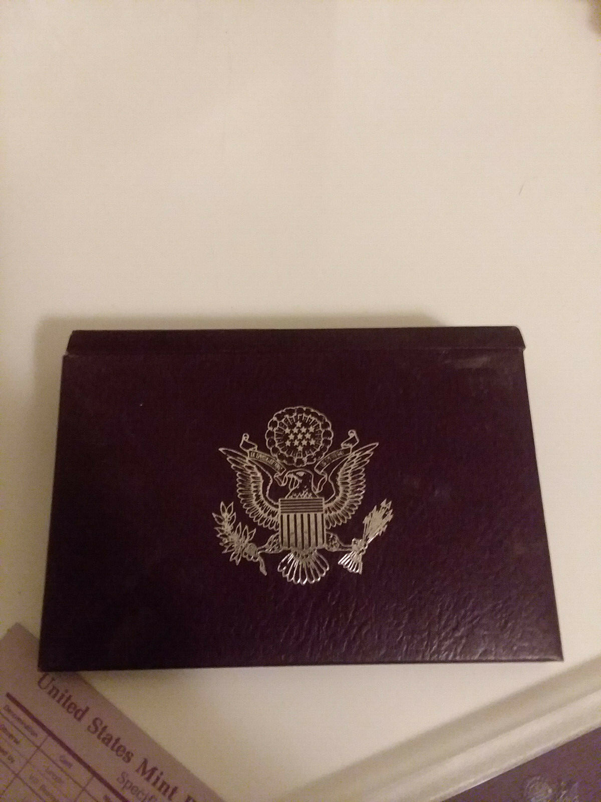 1990-S U.S. MINT PROOF SET...5 COINS...PURPLE BOX...COA