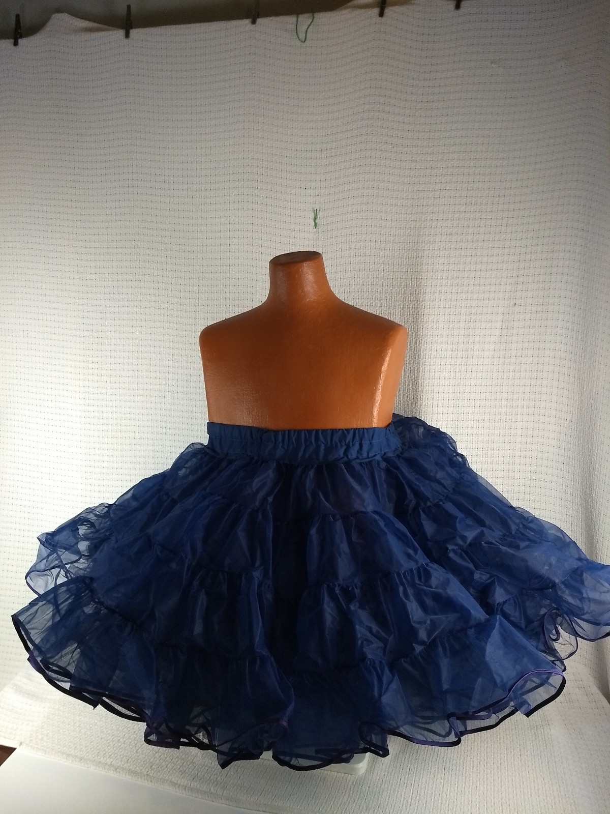 Vintage Malco Modes Petticoat Full Circle Slip Rockabilly Square Dance Navy M