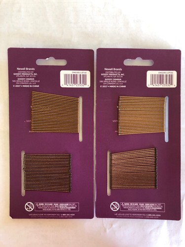 Goody 23531 Bobby Pins - Brunette - 2 Packages of 50