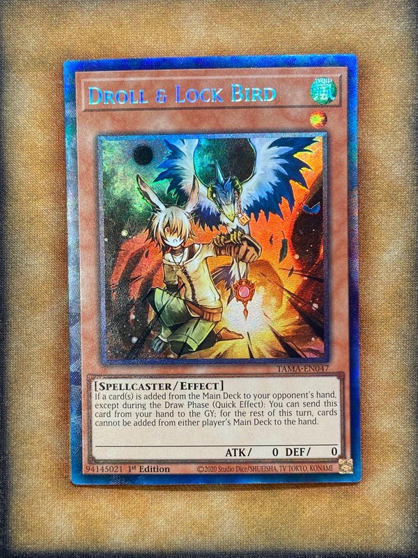 Yugioh Droll & Lock Bird TAMA-EN047 Collector Rare 1st Ed NM | eBay