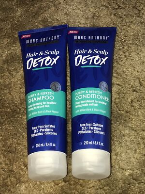 LOT of 2 MARC ANTHONY HAIR & SCALP DETOX Purify & Refresh SHAMPOO & CONDITIONER 