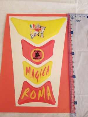 VINTAGE ADESIVO A RILIEVO FORZA ROMA "AZIENDA INTERCOAT"