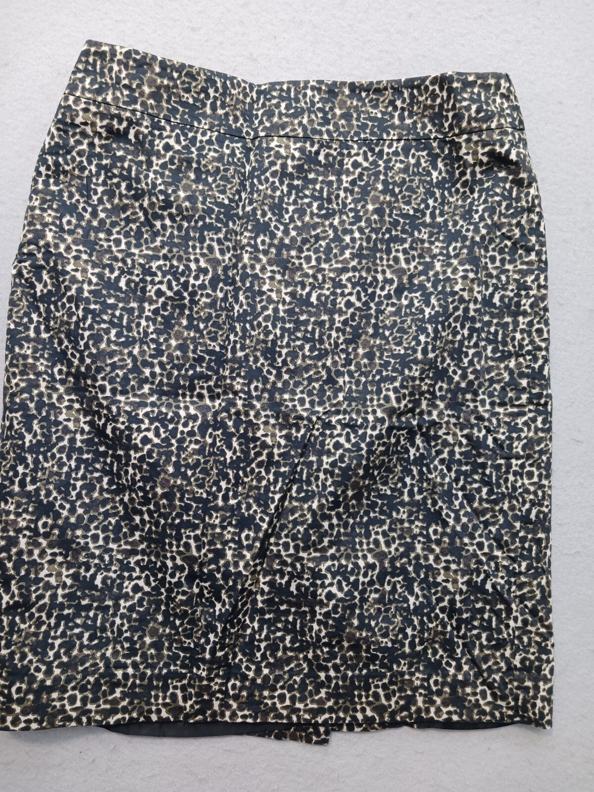 Ann Taylor Women's Skirt Size 4 Pencil Leopard Print Cotton Blend Career Office