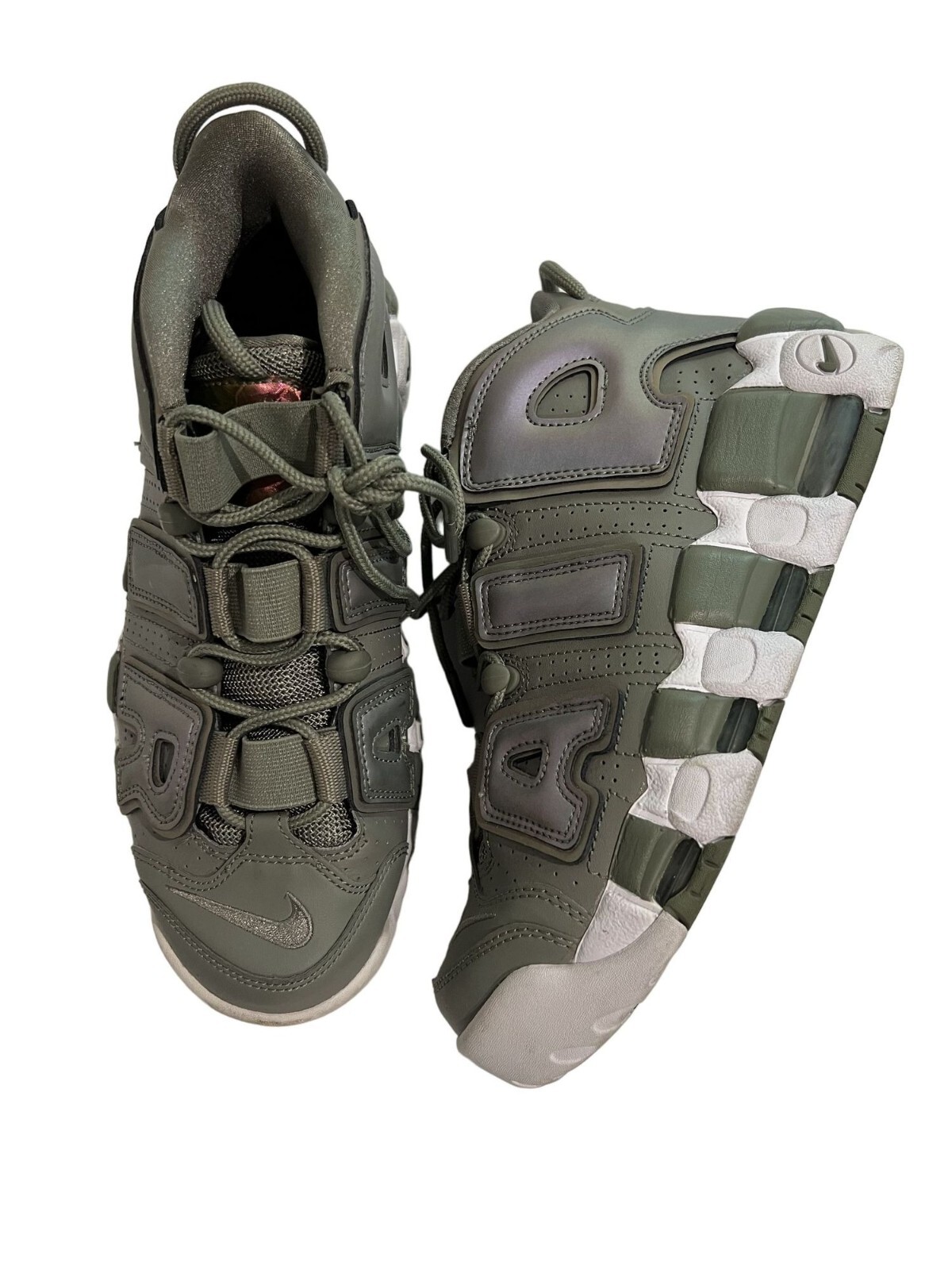 Nike Air More Uptempo Sneakers in Shine Green | eBay