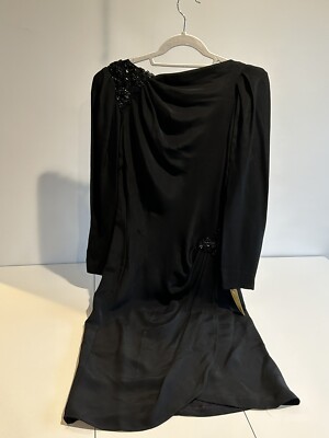 After Five Women s Black Beaded Dress Size 10