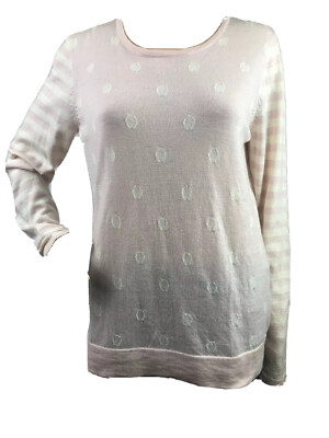 Clements Ribeiro Portobello Women  Blouse Light Pink Extra Fine Merino Wool SZ L