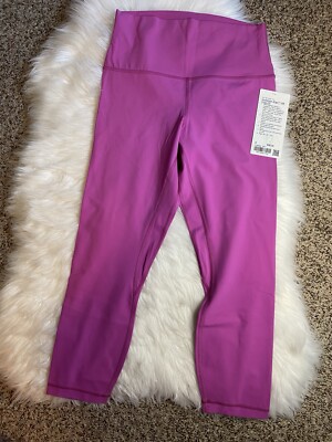 Lululemon Align High Rise Crop 23  PPKT Pink Size 8 New