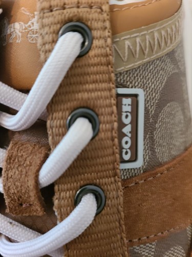 Pre-owned Coach $285  Men's Low Top Sneaker Signature Canvas 10 D Limited Edition In Multicolor