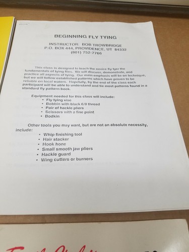 Vintage  Fly Tying Booklets Pamphlets Instruction Sheets