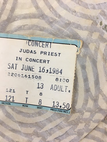 Vintage June 16 1984 JUDAS PRIEST Concert Ticket Stub