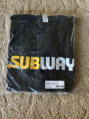 New Sealed Subway Sandwiches Employee Uniform T-Shirt Unisex Size L, FREE SHIP