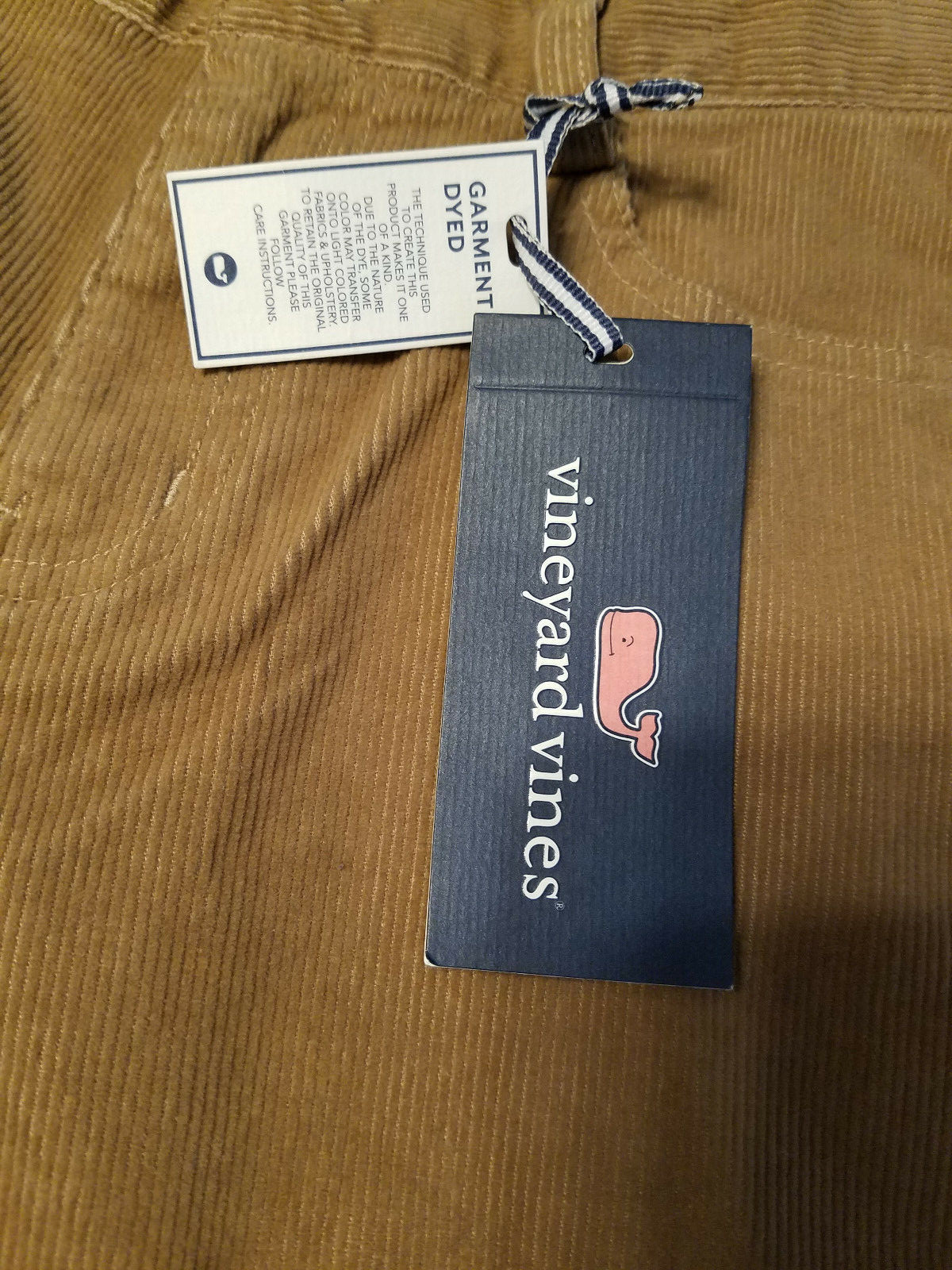 VINEYARD VINES Boys Pants Brown Corduroy SIZE 12 NWT MSRP $55 Adjustable