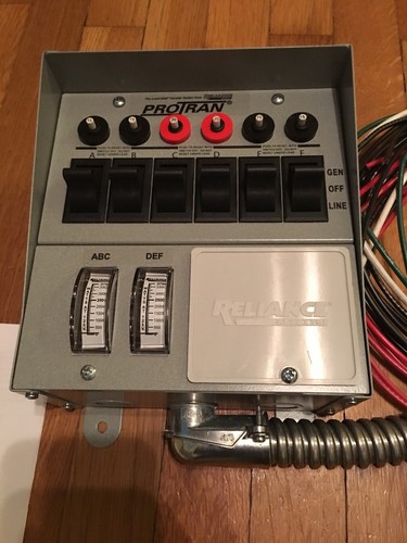 Reliance Portable Generator 6 Circuit 7500 Watt Power transfer kit Mod.31406CRK