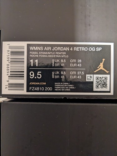 Pre-owned Nike 2024  Air Jordan 4 Retro Og Sp A Ma Maniere Fz4810-200 11w 9.5m In Pink