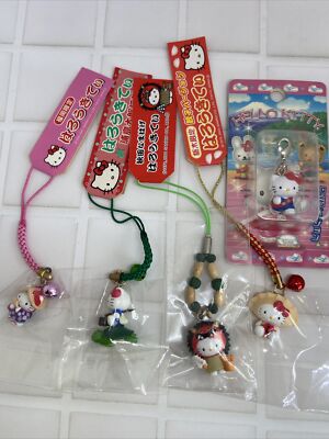 Vintage SANRIO Hello Kitty  Local etc. Keychain Strap,Sold all 5 charm NEW３