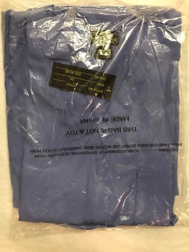 Natural Uniform 4100C Ceiling Blue Scrub Top Bottom Set New Size 2X