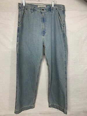 Urban Pipeline Men's 36X32 Blue Cotton Denim Medium Wash Carpenter Jeans