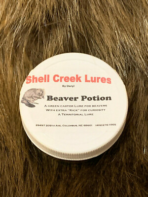 Beaver Potion, Castor Lure, Traps Trapping Bait- 1 oz. jar, Shell Creek Lures 
