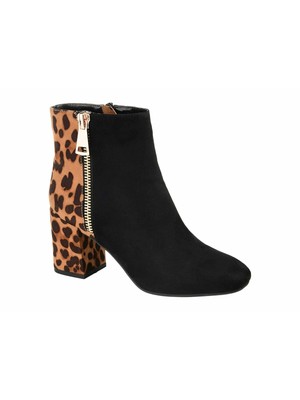 

JOURNEE COLLECTION Женские черные ботильоны на молнии Sarah на блочном каблуке, Черный, SARAH