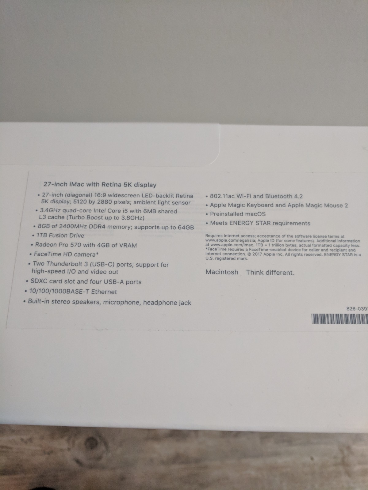 Brand New Apple iMac 27