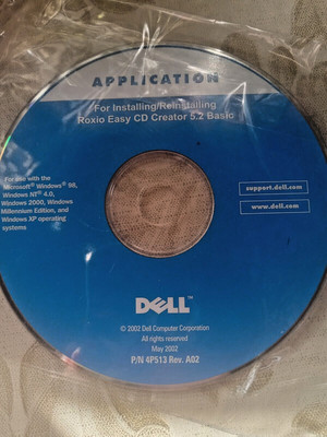   Dell Application Roxio Easy CD Creator 5.2 Basic Reinstalling Disc Only