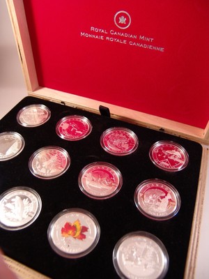 2013 Canada $10 Full O Canada Silver 12-Coin Set with Display Case w/COA Proof