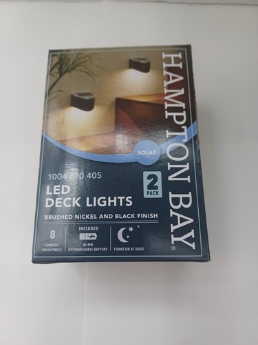 Brushed Nickel Black Finish Warm White 2 Pack