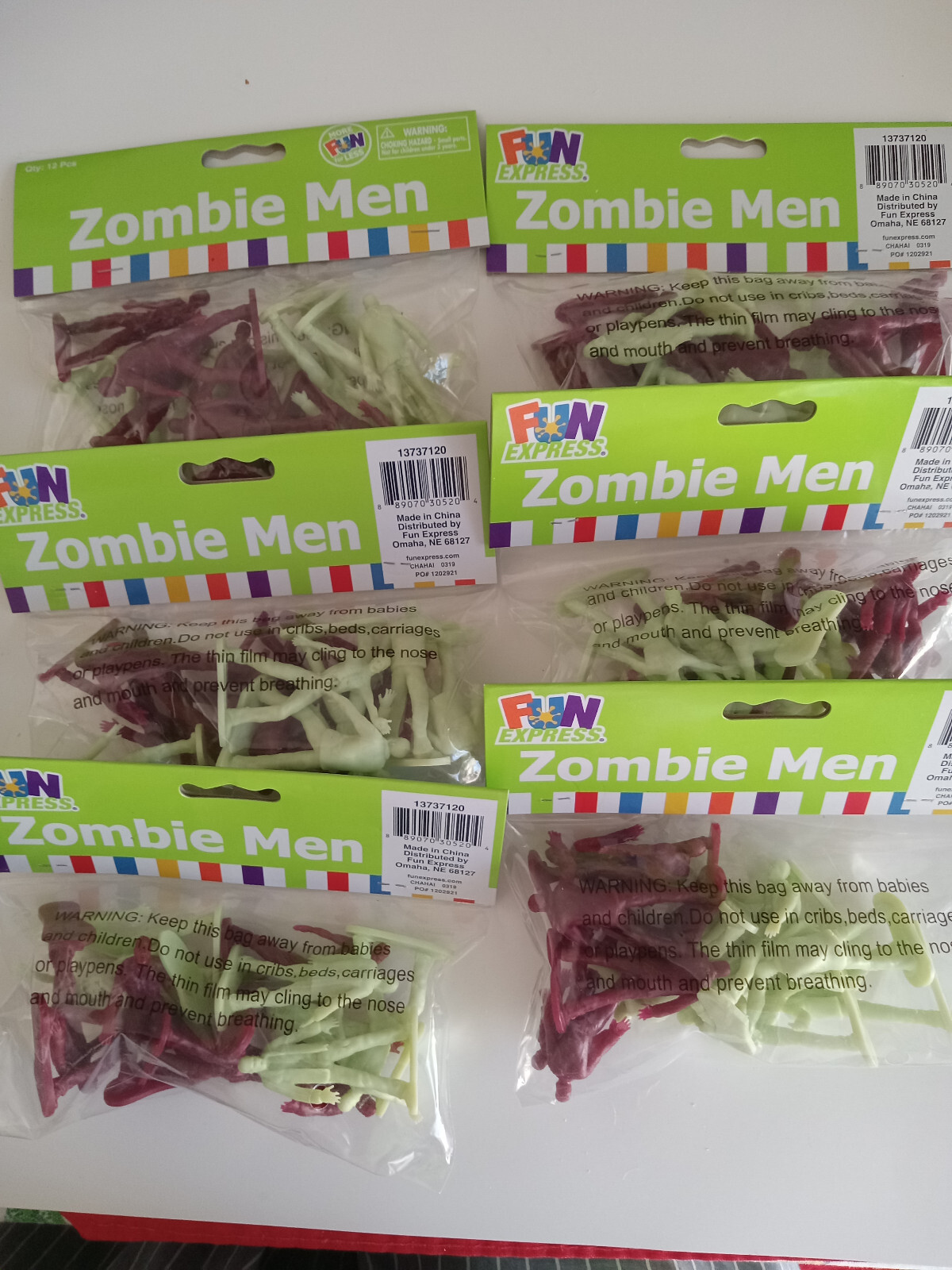 Zombie Men Living Dead Walking BIG LOT Horror Undead Monster Halloween NEW