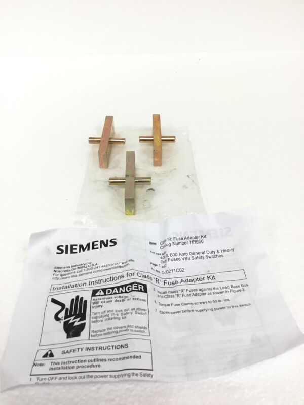New Siemens Hr656 Class R Fuse Adapter Kit 400 & 600 Amp Free Shipping Qty