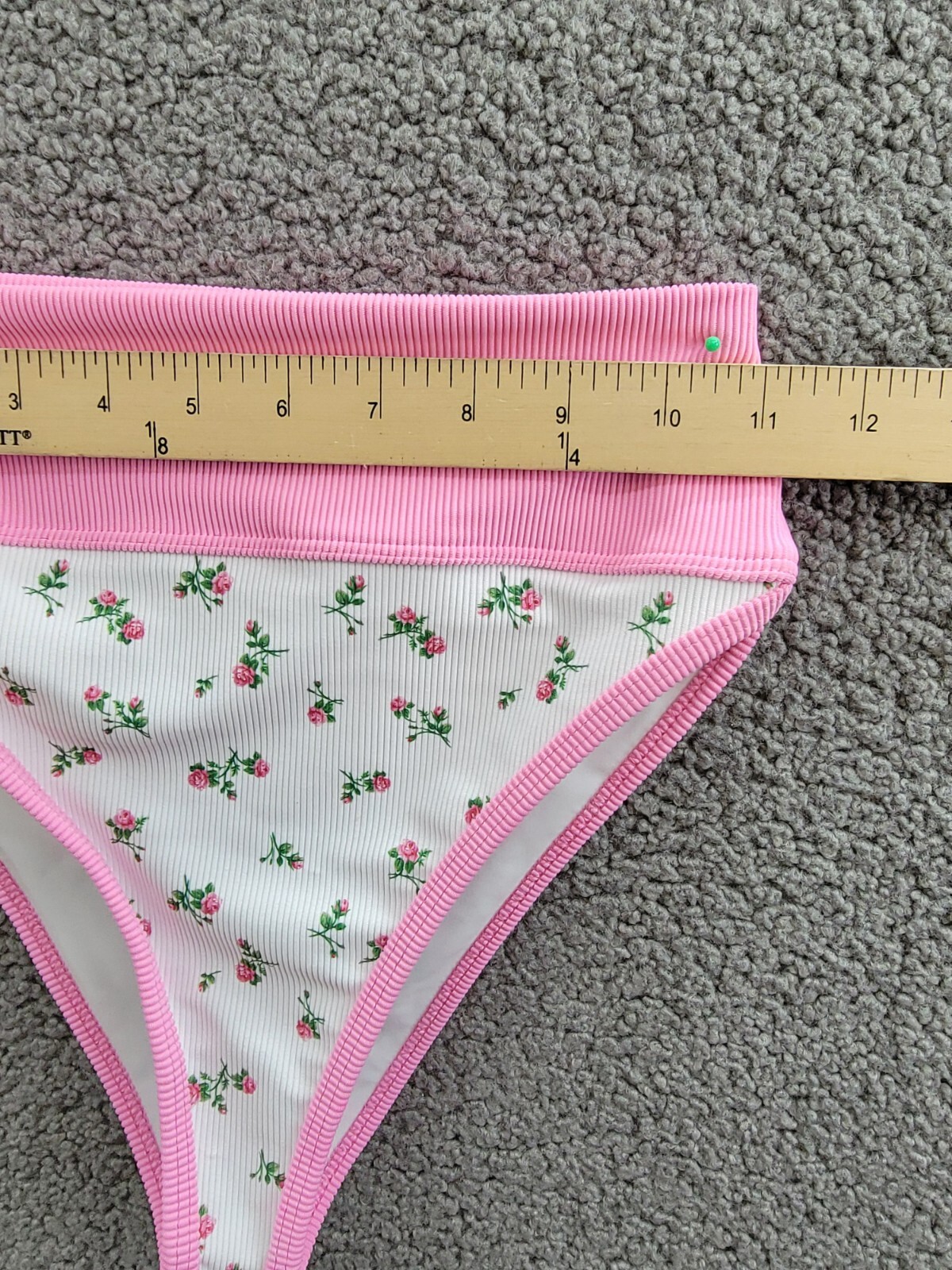 Beach Riot Emmy Bikini Bottom Women's XS Peony Blossom Floral Elastic Waist - Picture 5 of 17