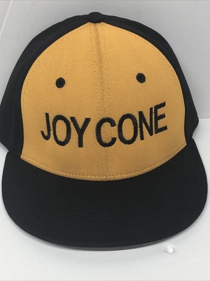 Hip Pro Flex Hat with the Text Joy Cone Size L/XL Hat Cap Yellow Black