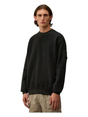 Pre-owned C.p. Company Man Long Sleeve Sweatshirt Nero 18587