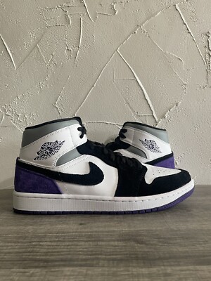 Nike Air Jordan 1 Mid SE Court Purple Men’s Size 10.5 852542-105 Missing Lid